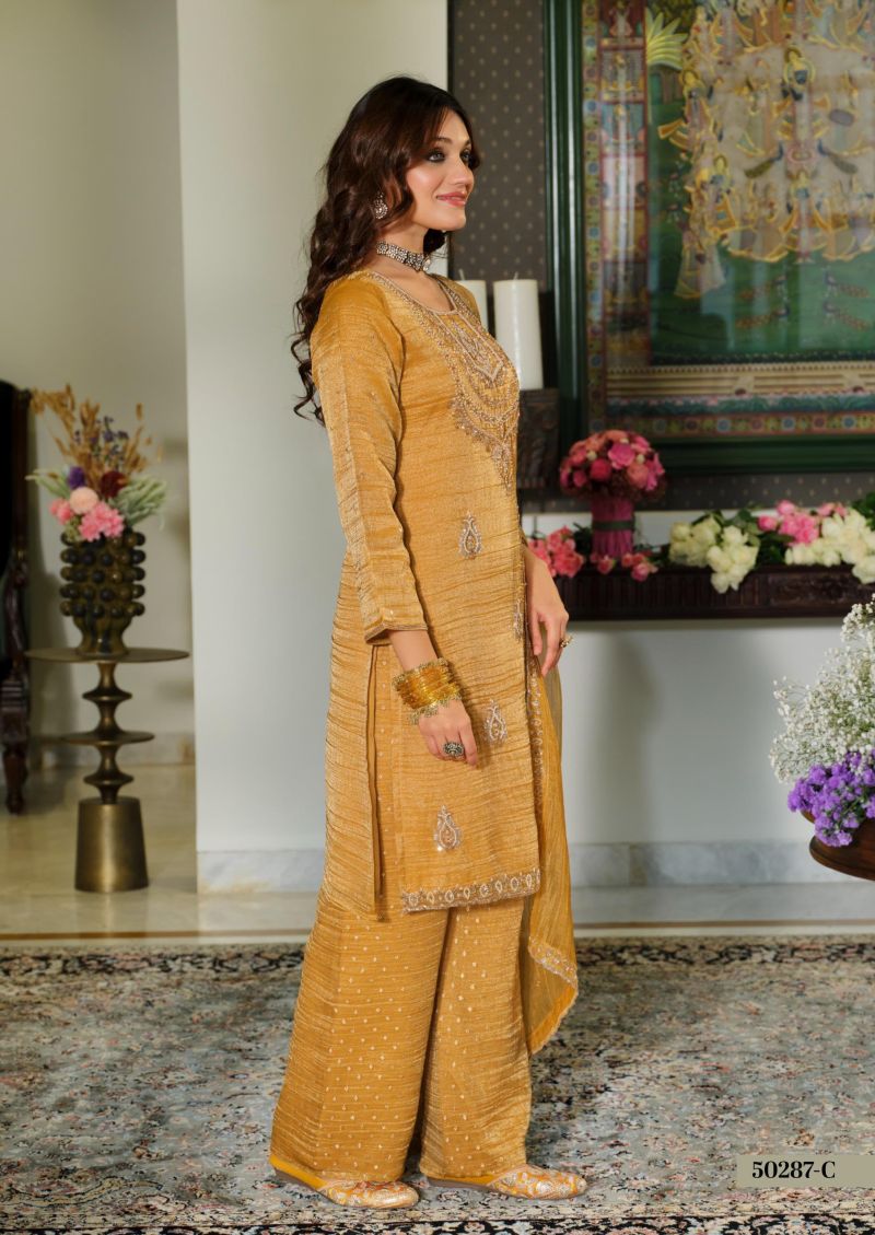 Zaveri D 50287 C Crush Tissue Beats Work Designer Salwar Kameez Catalog — Wholesale Pakistani Suits, Vardan Ethnic wholesale from Surat — Photo 4