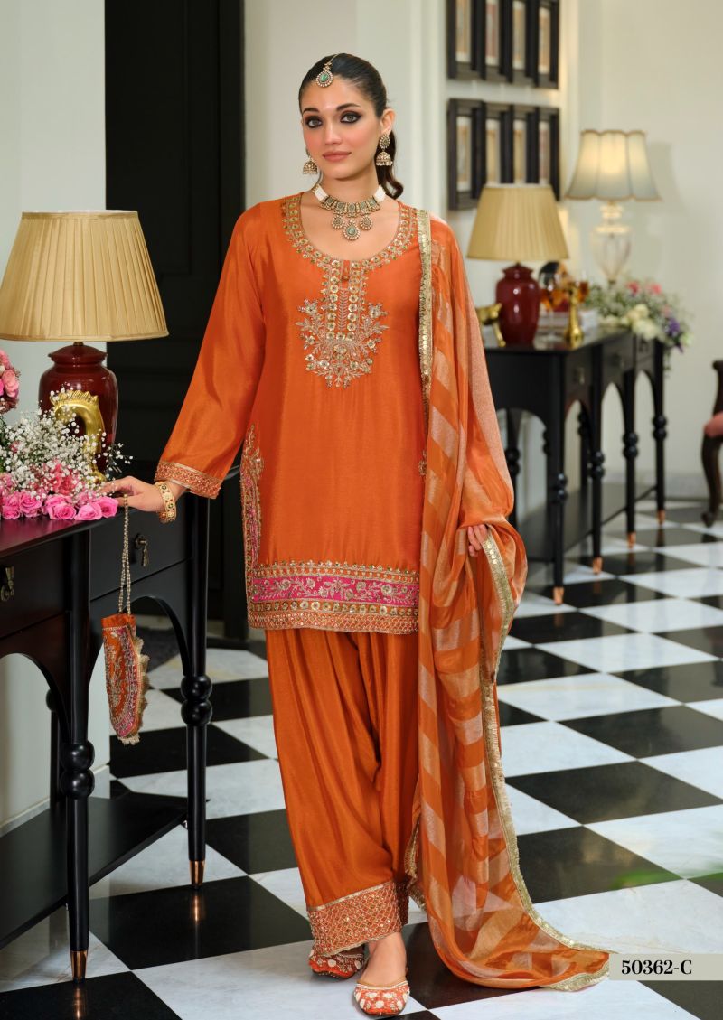 Zaveri D 50362 D Chinon Beats Work Designer Salwar Kameez Catalog — Wholesale Pakistani Suits, Vardan Ethnic wholesale from Surat — Photo 2