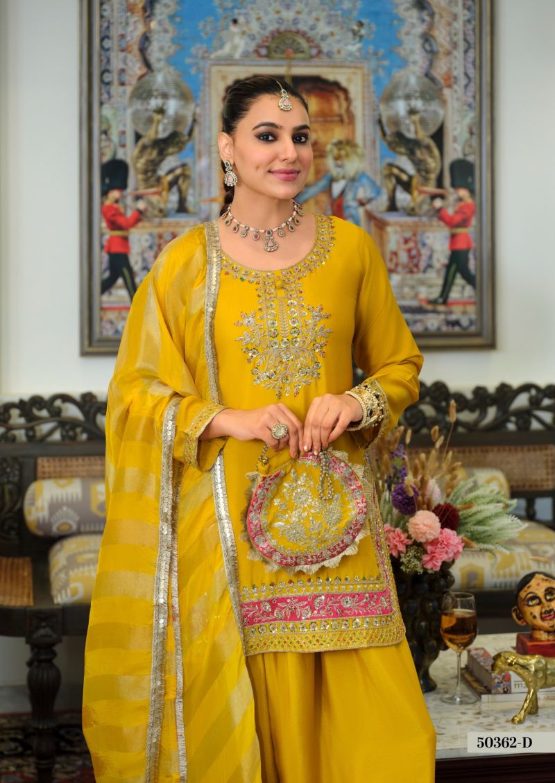 Zaveri D 50362 D Chinon Beats Work Designer Salwar Kameez Catalog