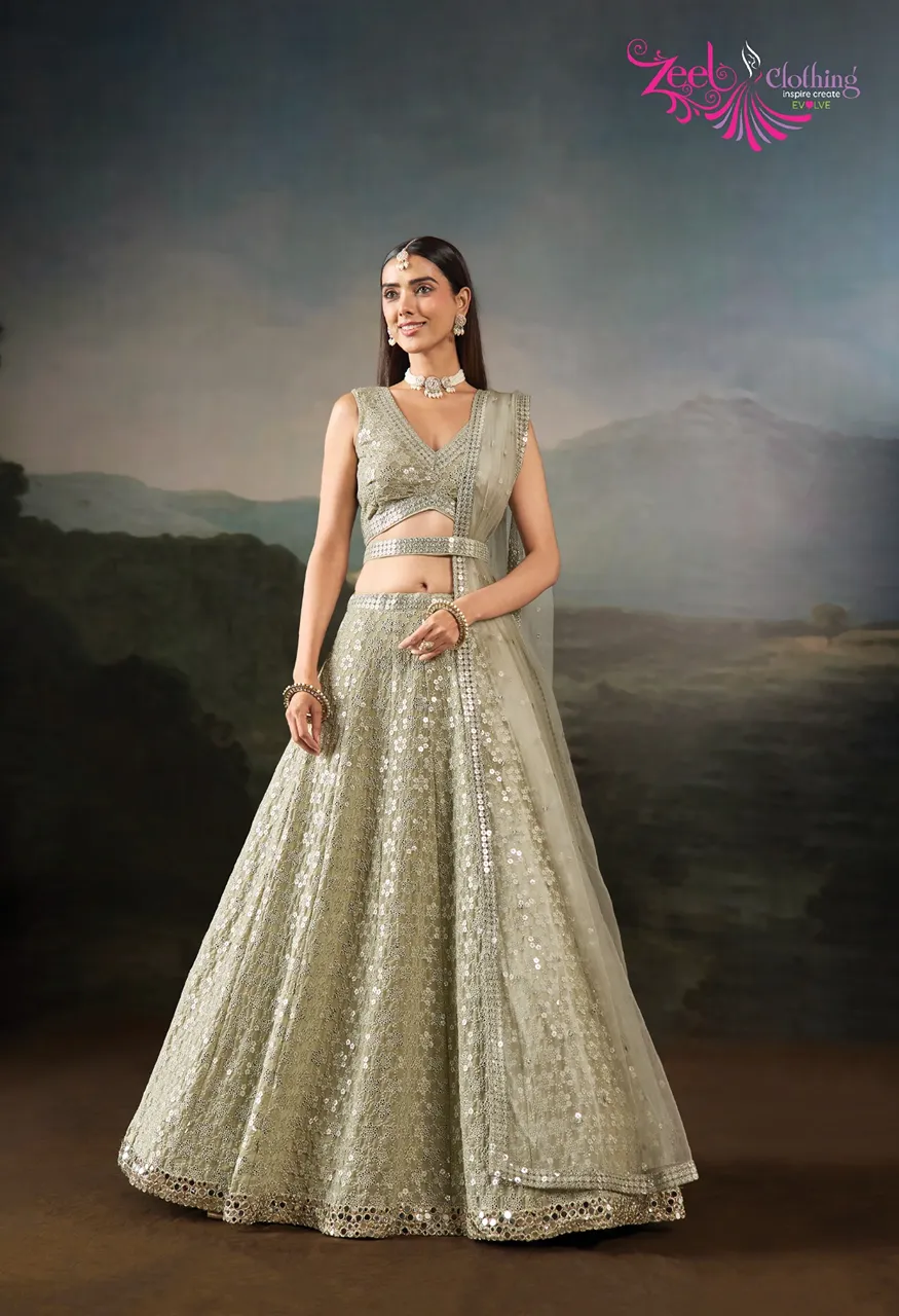Zeel Aranya Designer Lehenga Choli with Dupatta – Semi-Stitched Festive Wear — Lehenga, Zeel wholesale from Surat — Photo 3