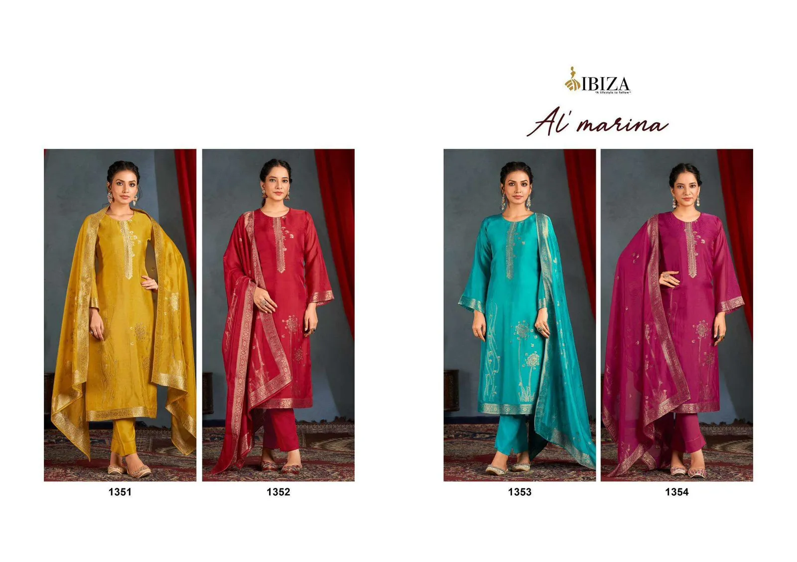 Ibiza Al Marina Banglory Silk Handwork Salwar Kameez