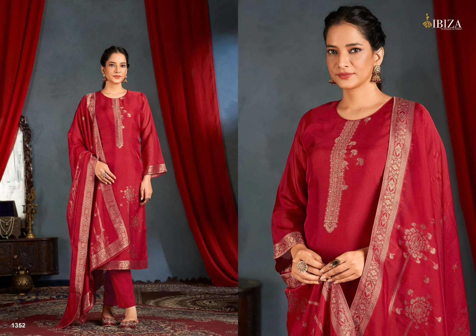 Ibiza Al Marina Banglory Silk Handwork Salwar Kameez