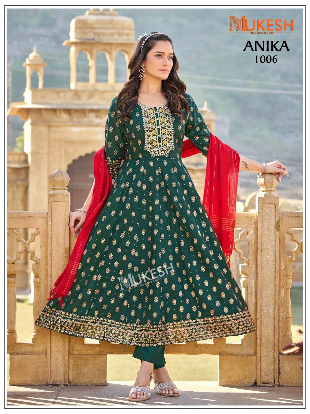 Mukesh Anika Rayon With Heavy Sequence Embroidery Worked Kurti Set