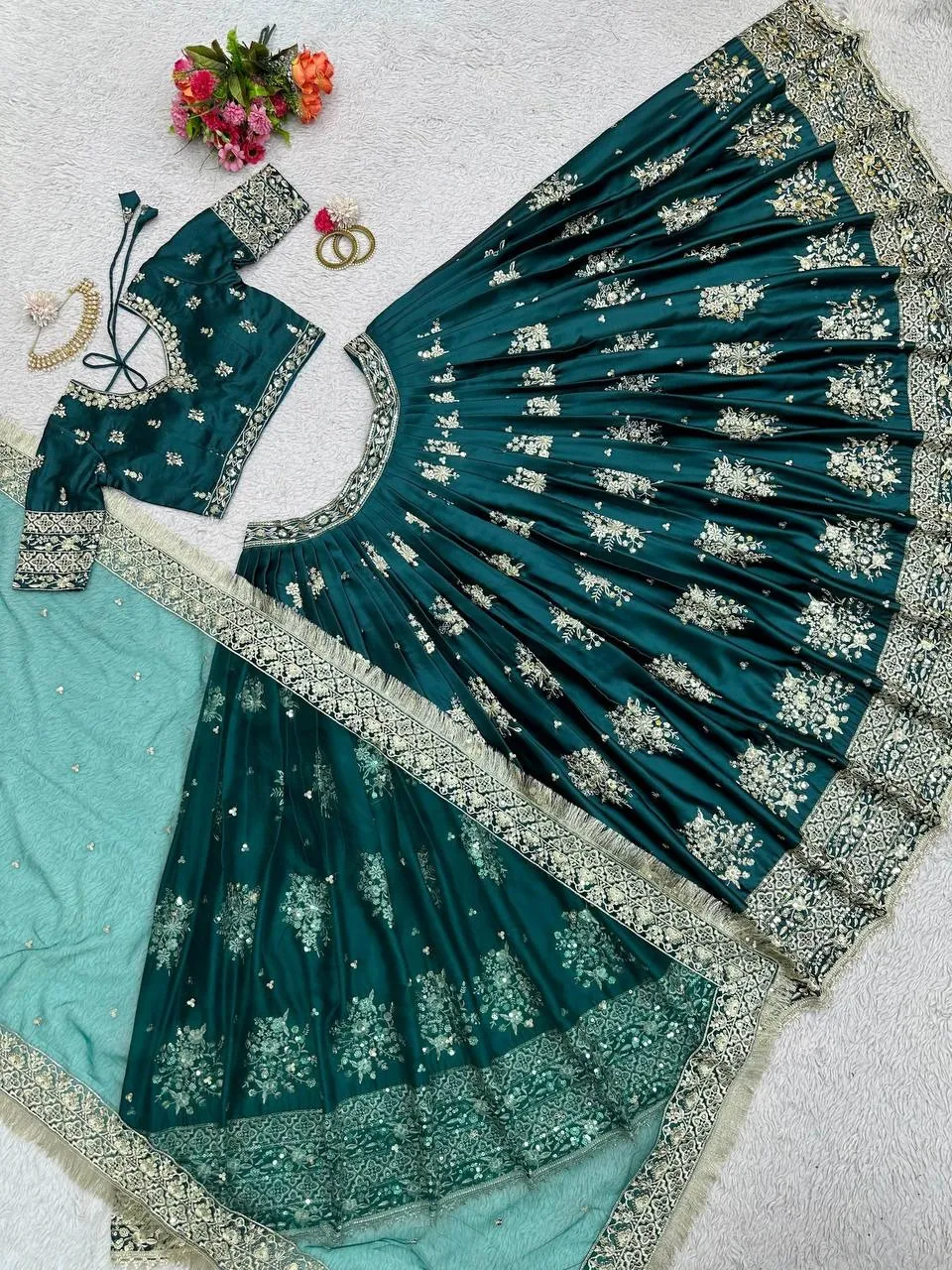 QRC-219 Japan Justin Designer Lehenga Choli with Net Dupatta