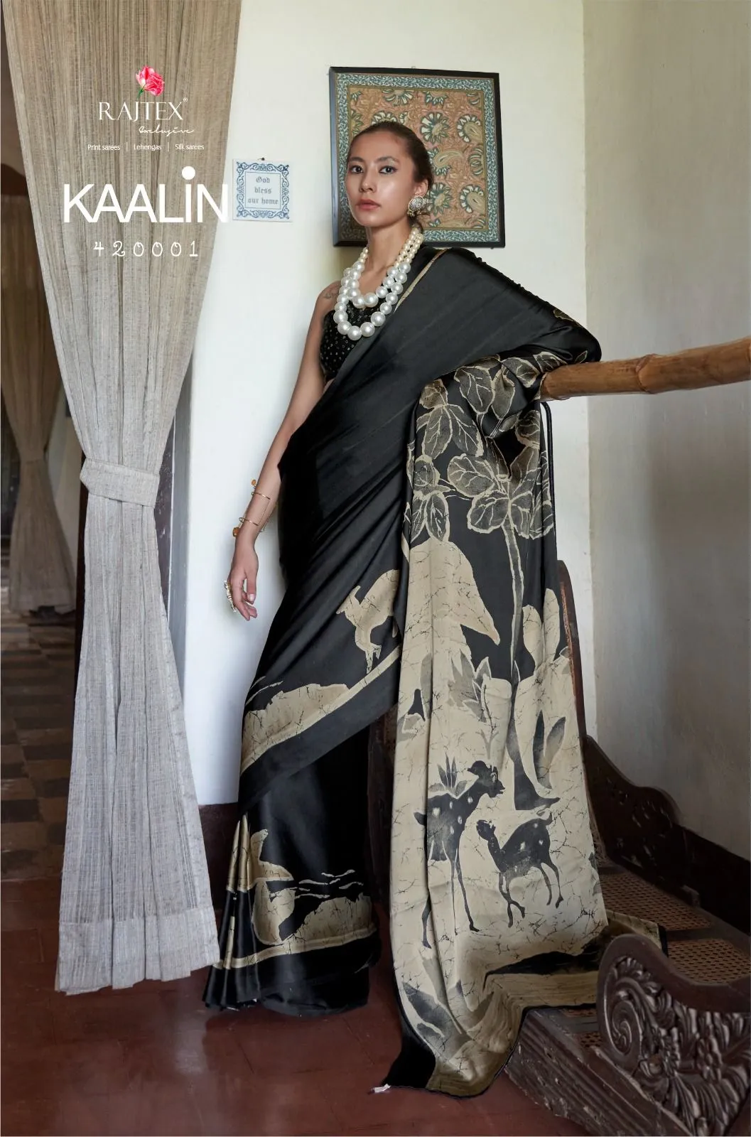 Rajtex Fabrics Kaalin Modal Satin Printed Saree Collection
