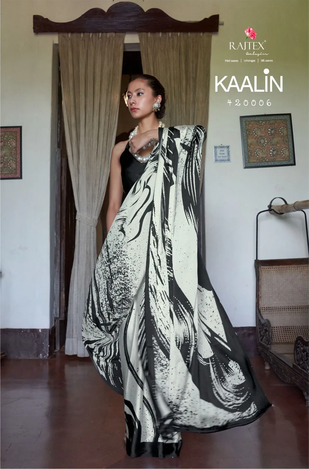 Rajtex Fabrics Kaalin Modal Satin Printed Saree Collection