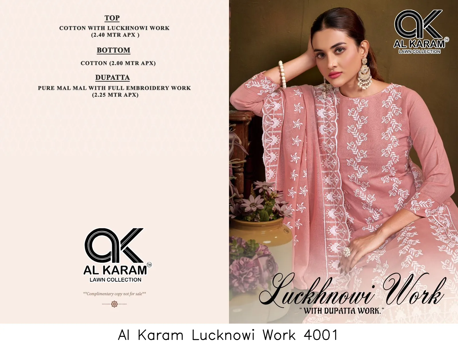 Al Karam Lucknowi Work 4001