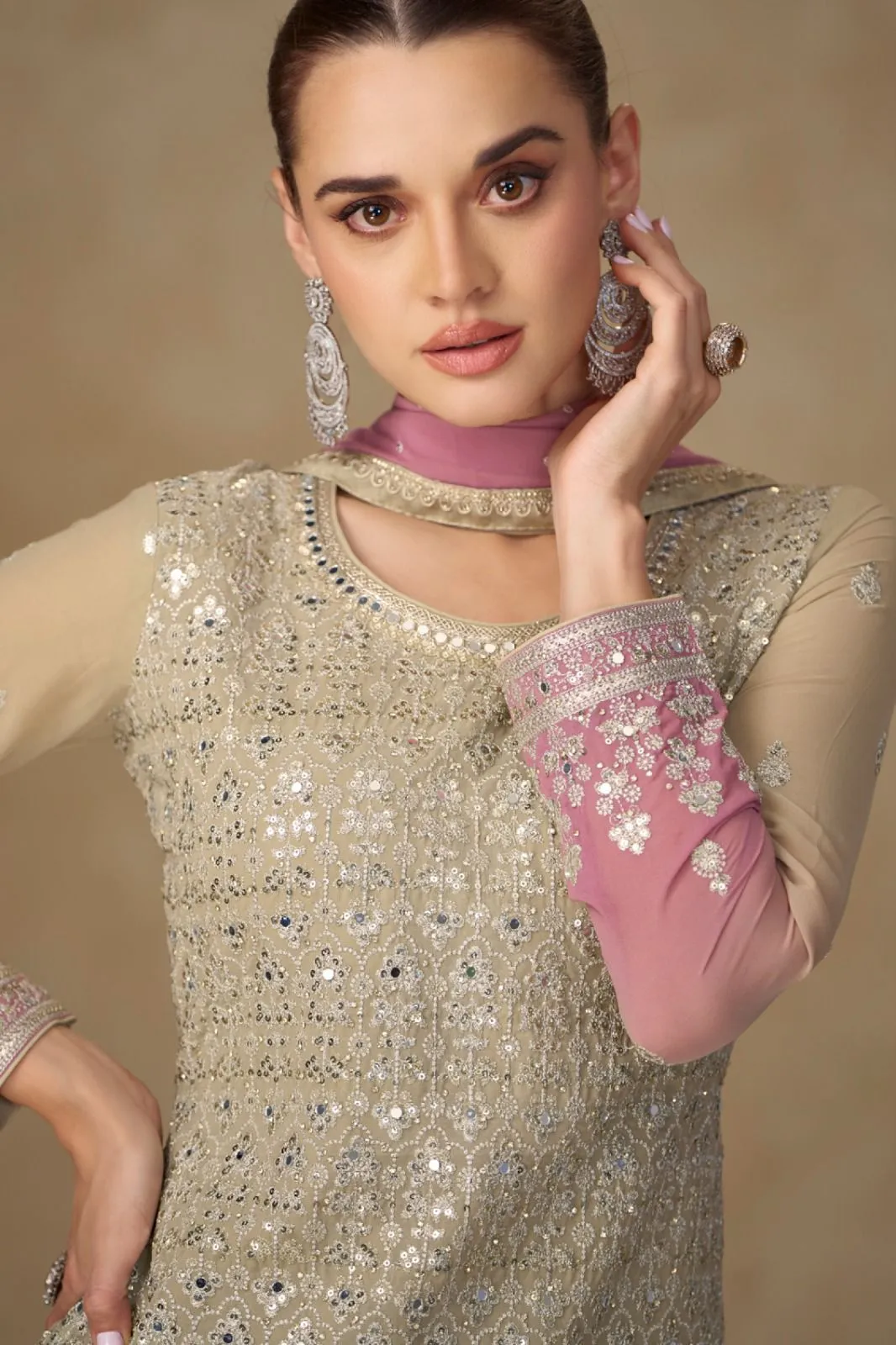 Gulkayra Shivani Georgette With Embroidery Work Salwar Kameez