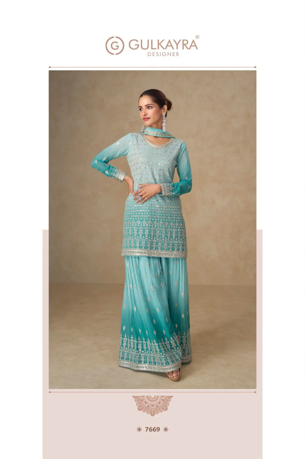 Gulkayra Shivani Georgette With Embroidery Work Salwar Kameez