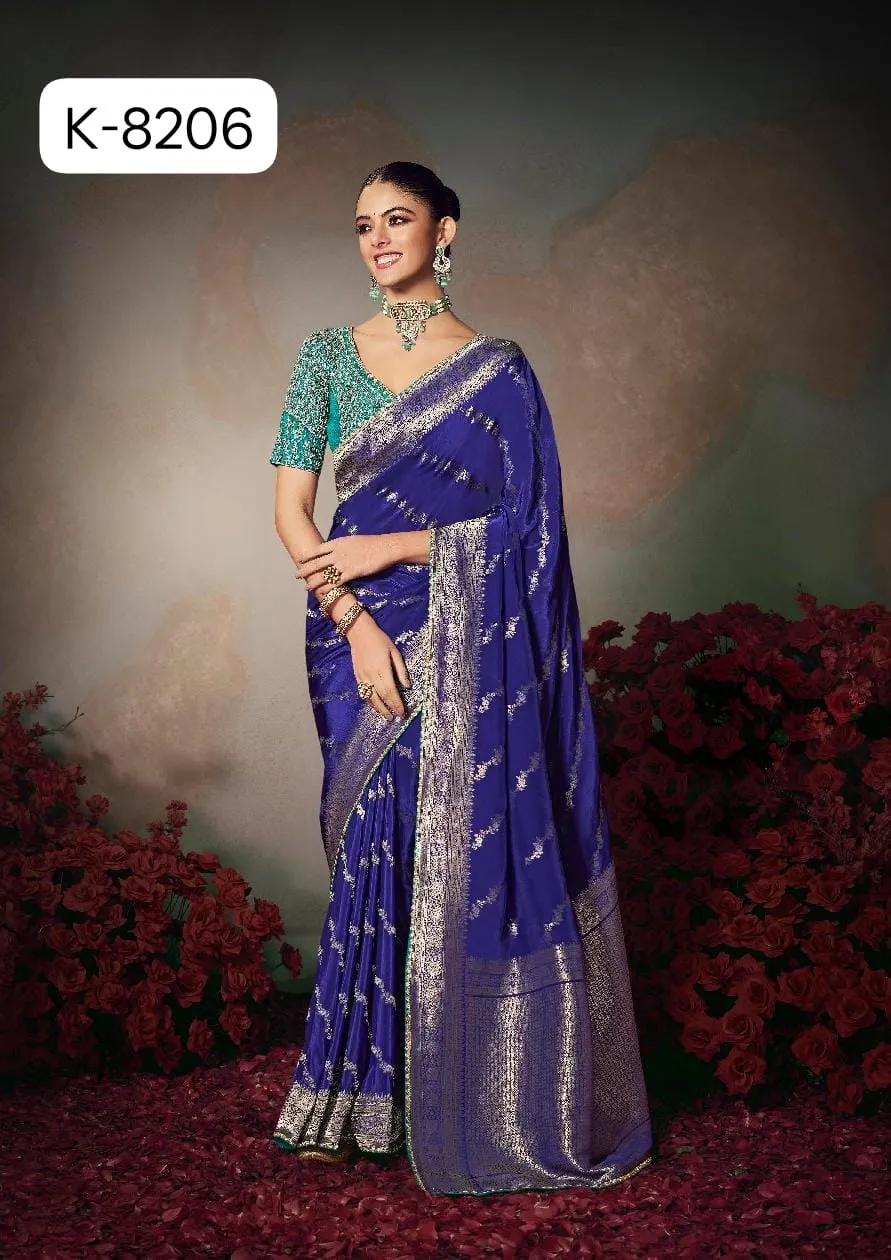 Kira Kamini Silk Beautiful Lace Border & Piping Saree Collection