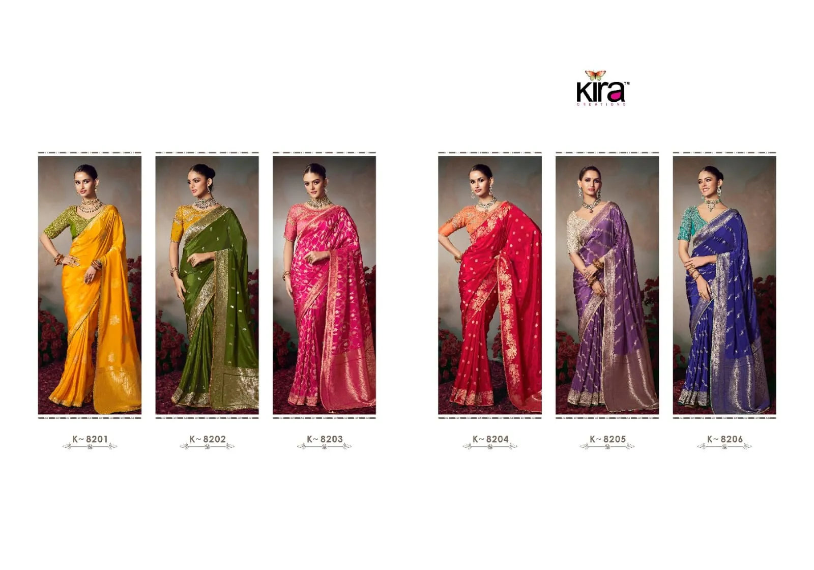 Kira Kamini Silk Beautiful Lace Border & Piping Saree Collection