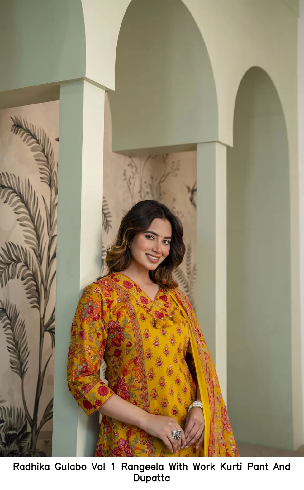 Radhika Gulabo Vol 1 Rangeela With Work Kurti Pant And Dupatta