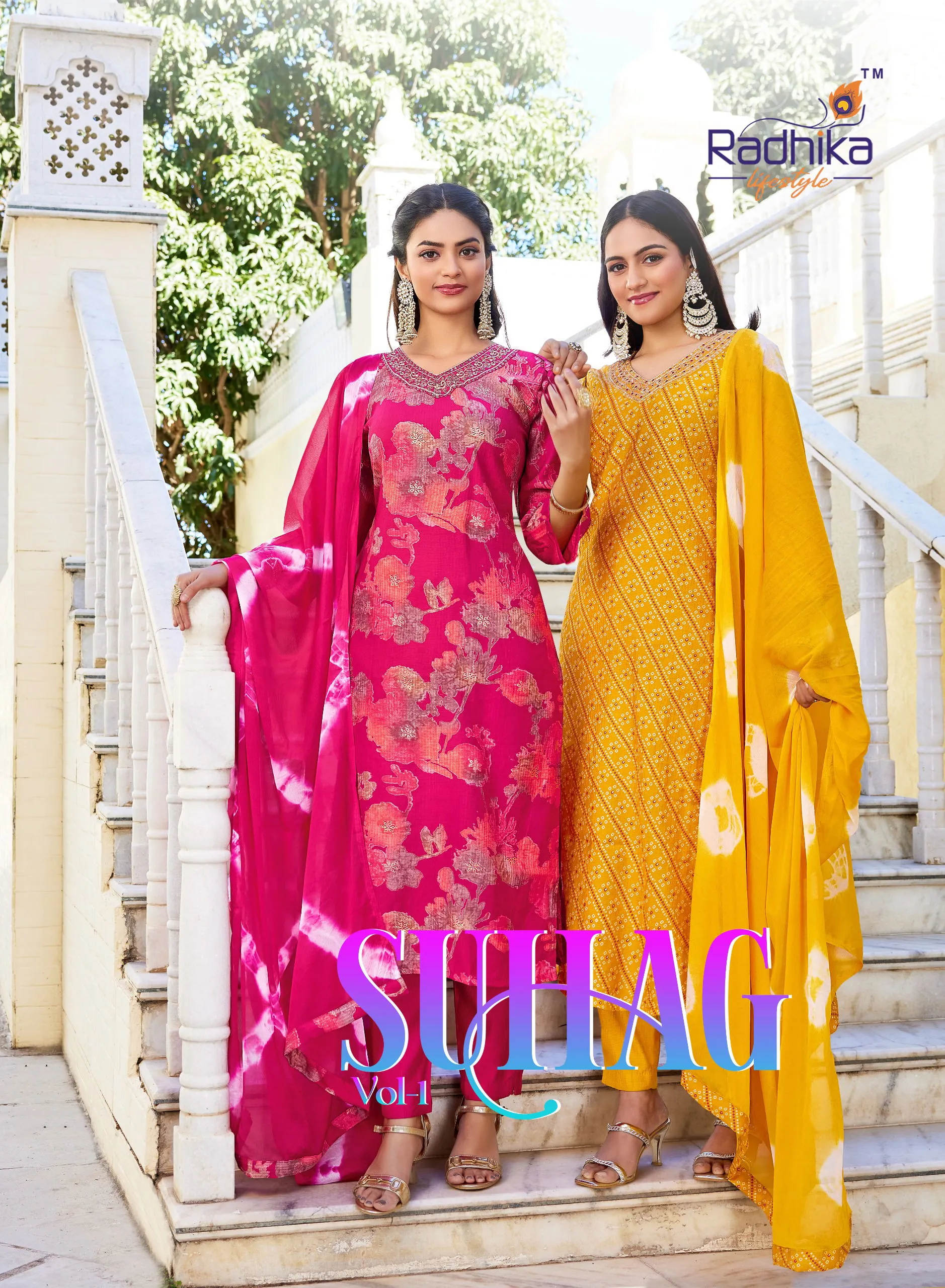 Radhika Suhag Vol 1 Berlin with Work Kurti Pant and Dupatta Collection