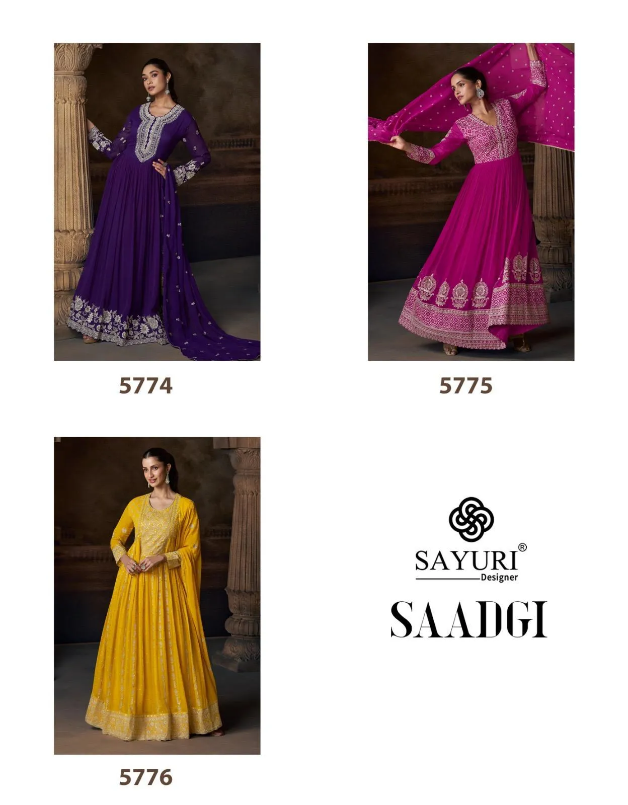 Sayuri Saadgi Real Georgette Trendy Look Gown With Dupatta