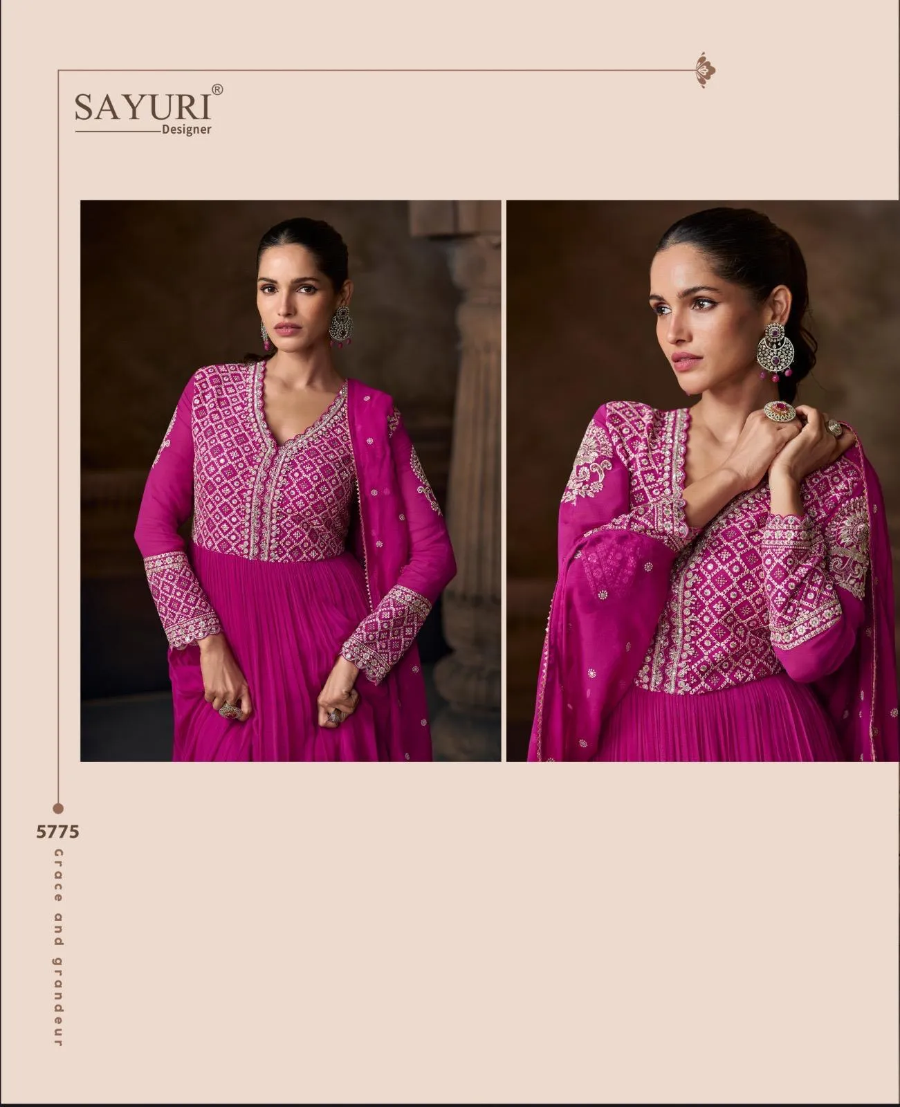 Sayuri Saadgi Real Georgette Trendy Look Gown With Dupatta