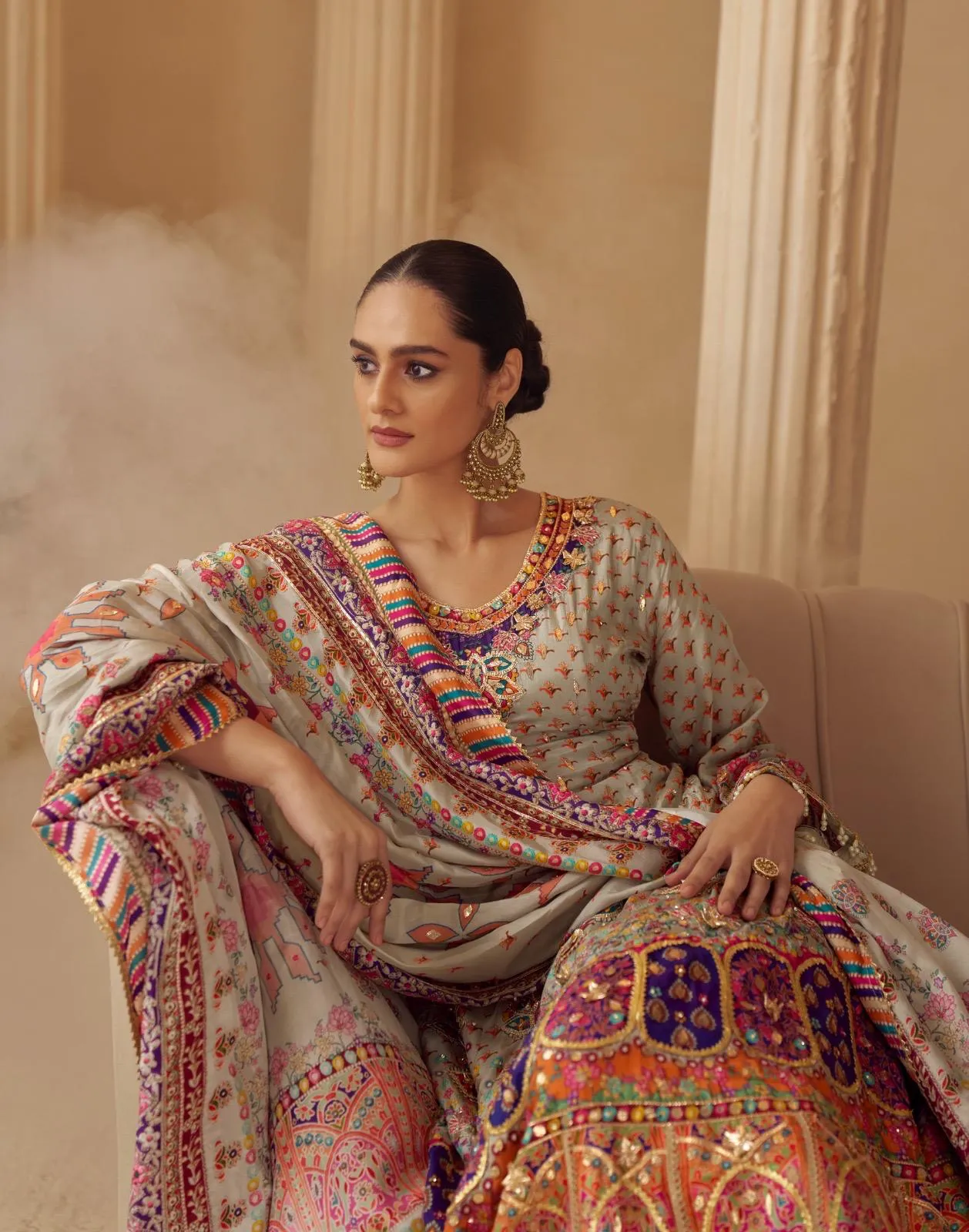 Sayuri Sarthi Crepe Silk Printed Handwork Salwar Kameez Suit