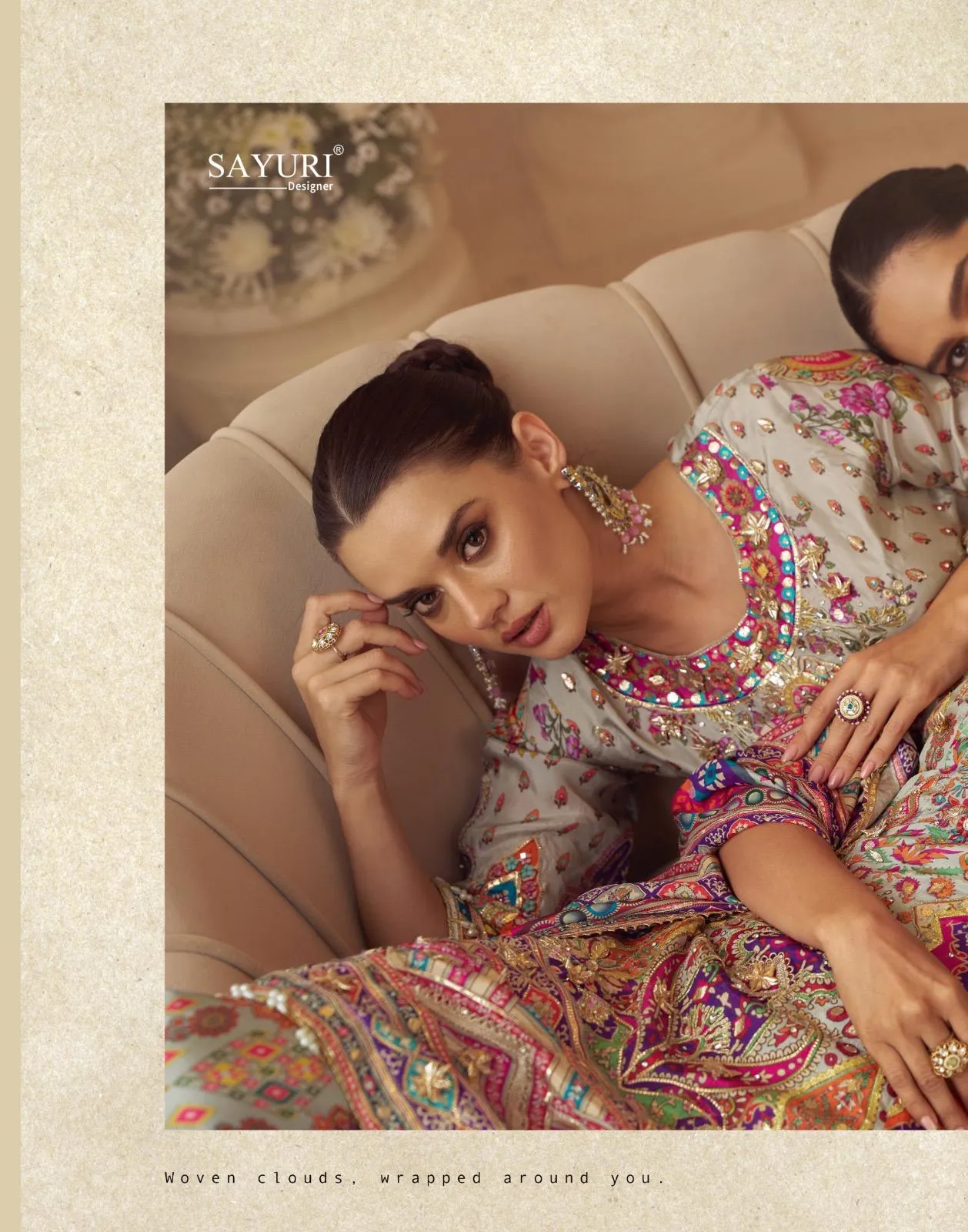 Sayuri Sarthi Crepe Silk Printed Handwork Salwar Kameez Suit