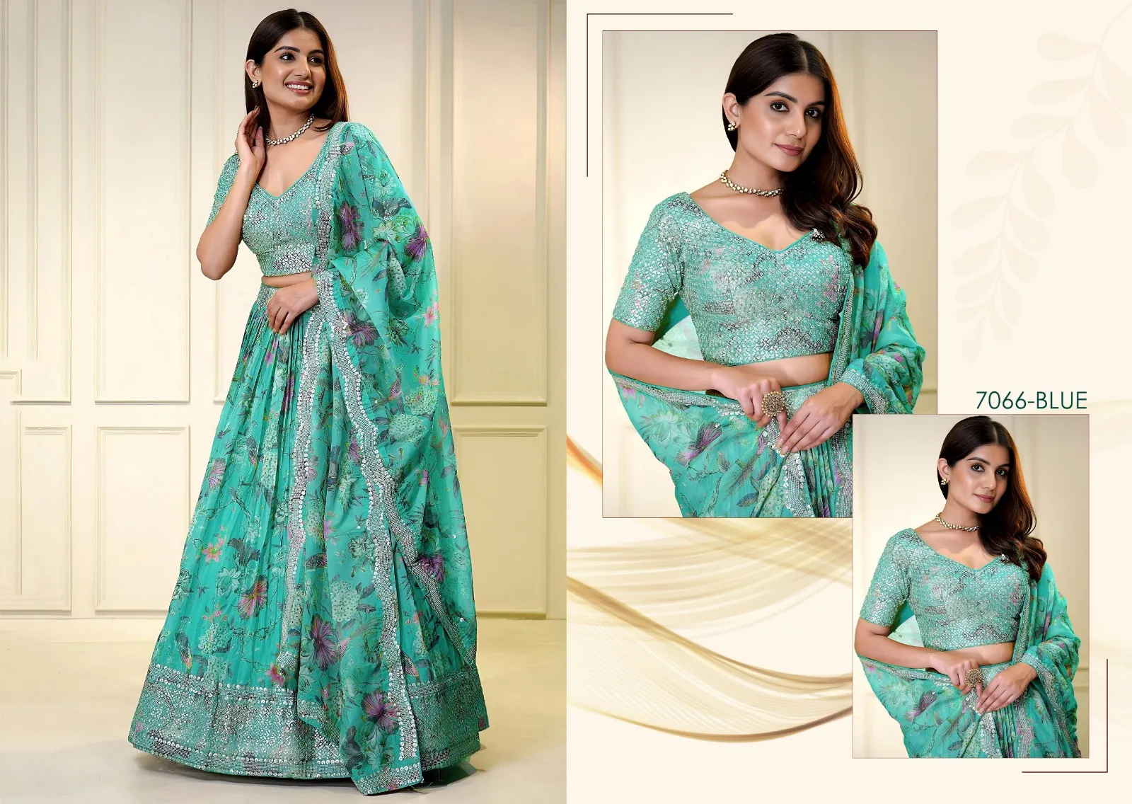 Zeel Vol 31 Organza Sequins Embroidery Work Lehenga Choli Set