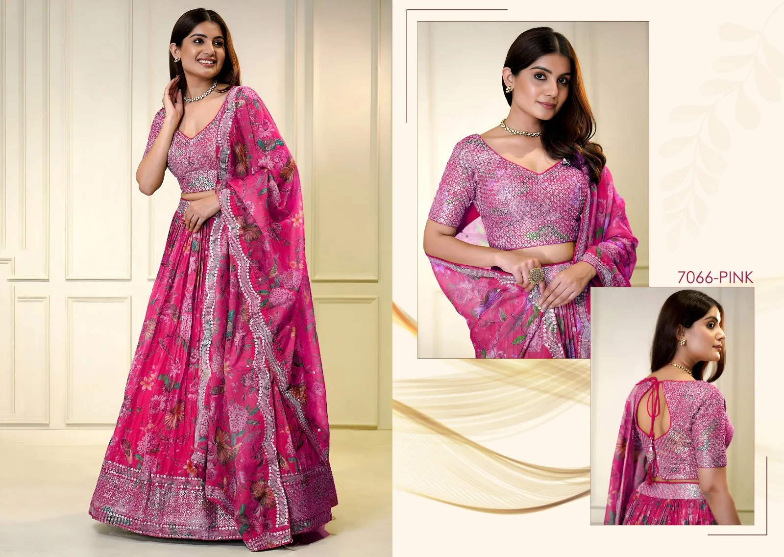 Zeel Vol 31 Organza Sequins Embroidery Work Lehenga Choli Set