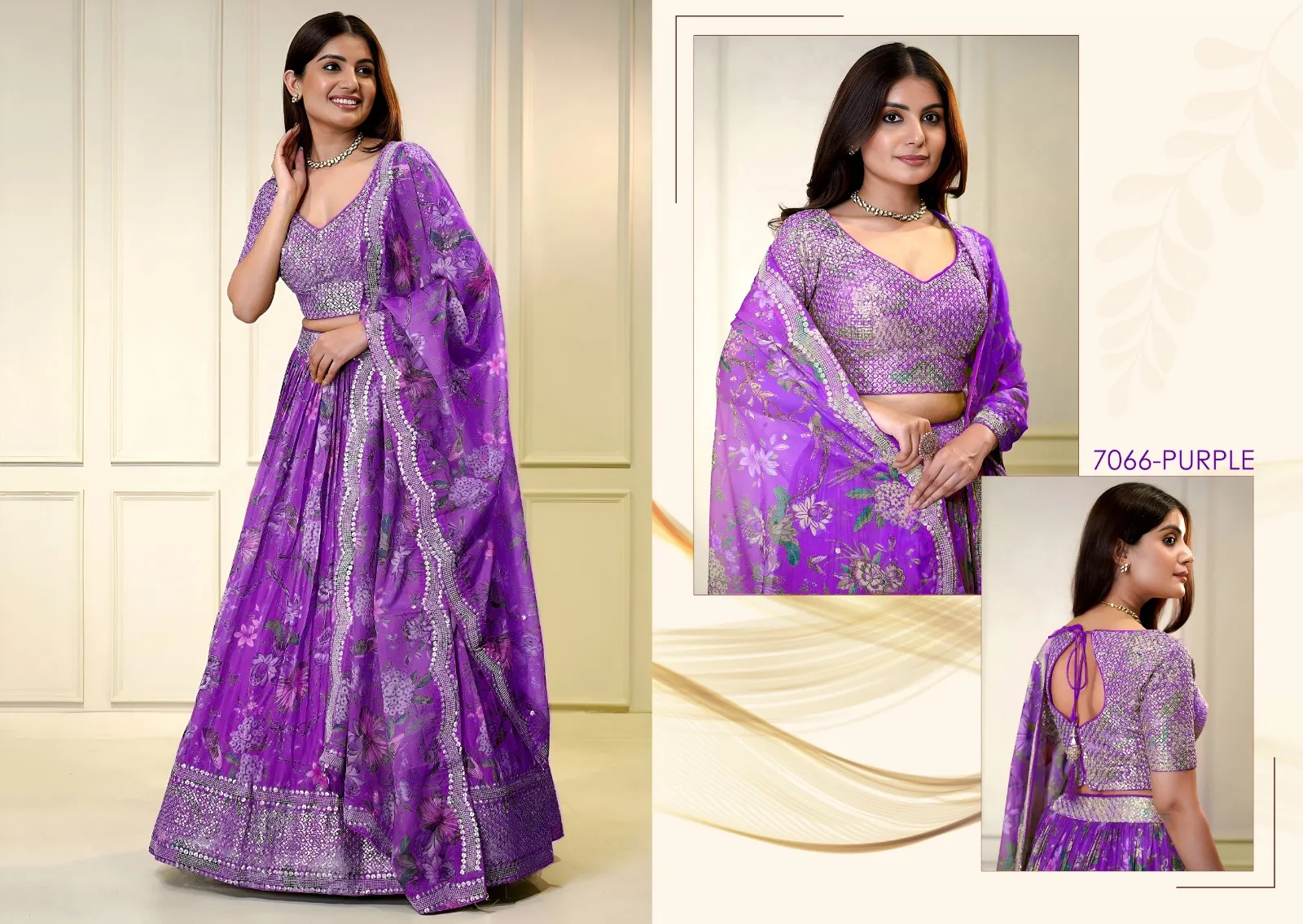 Zeel Vol 31 Organza Sequins Embroidery Work Lehenga Choli Set